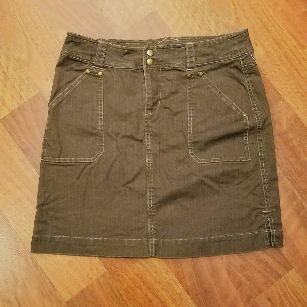 Kuhl Brown Denim Adventure/Hiking Skirt
